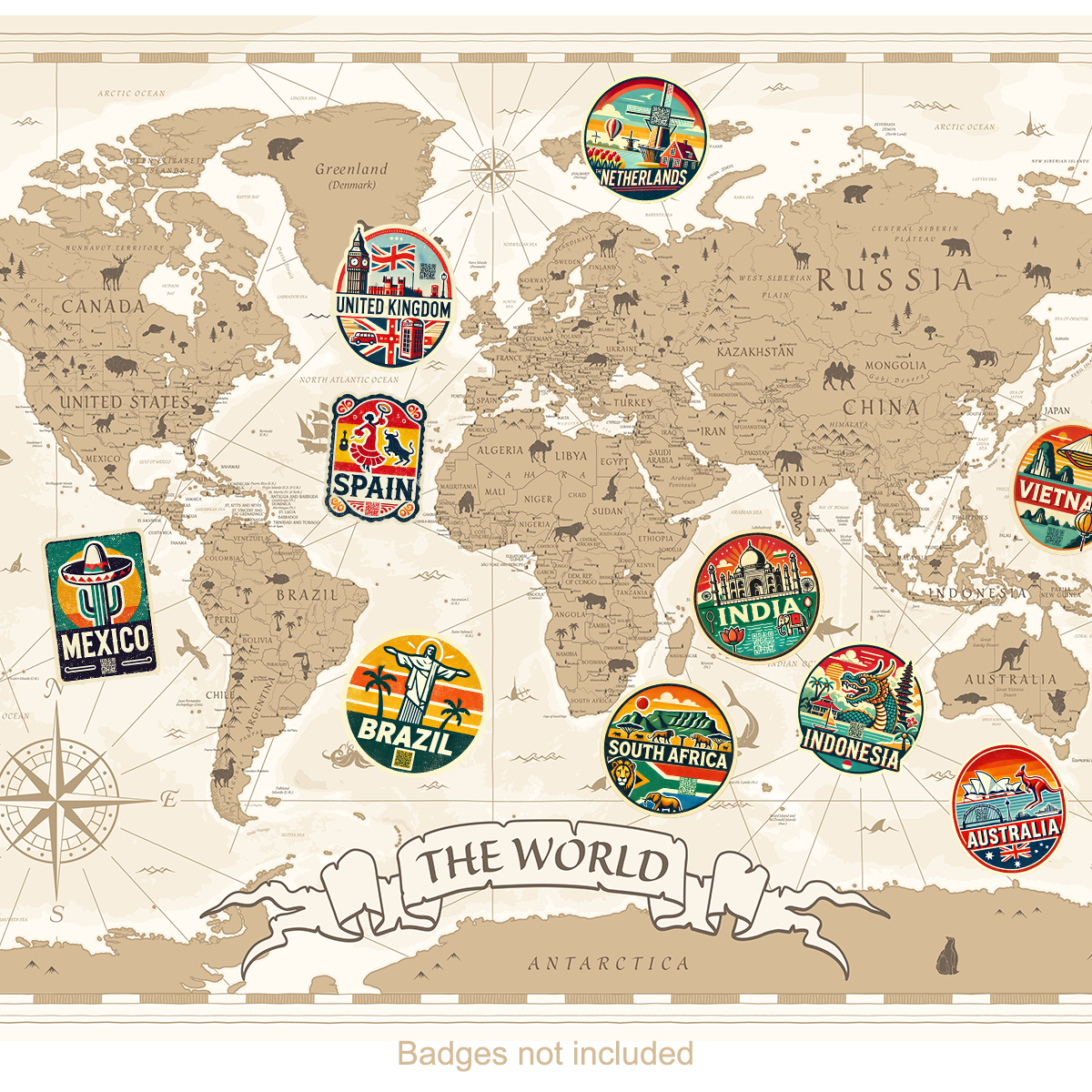 Travel Map Poster