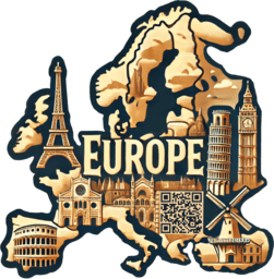 Europe travel badge