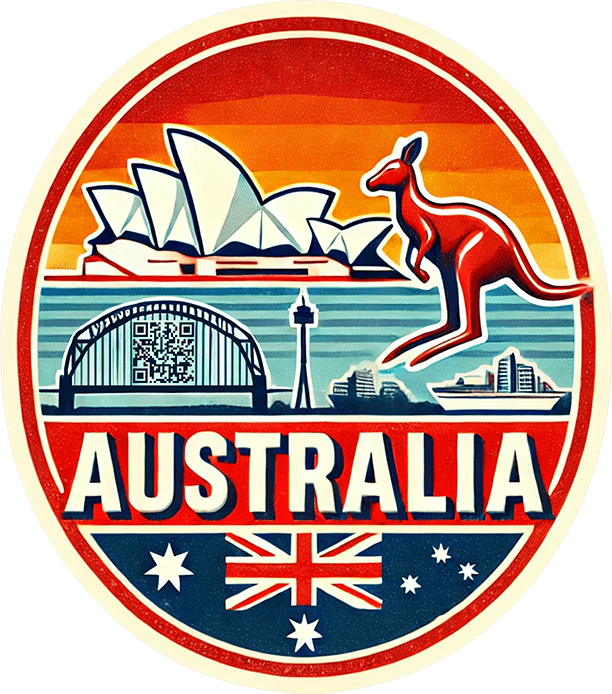 Australia travel badge