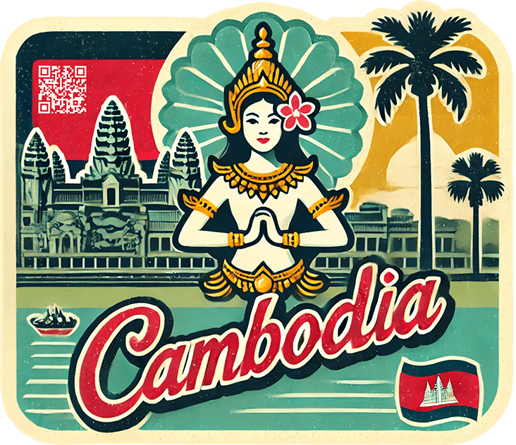 Cambodia travel badge