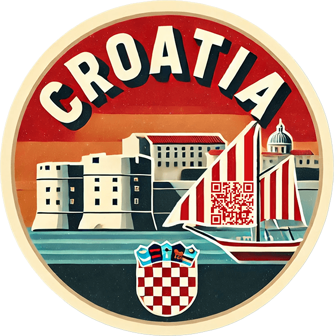 Croatia travel badge