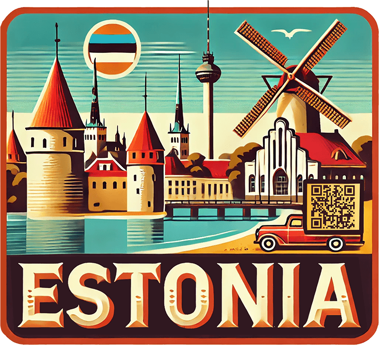 Estonia travel badge