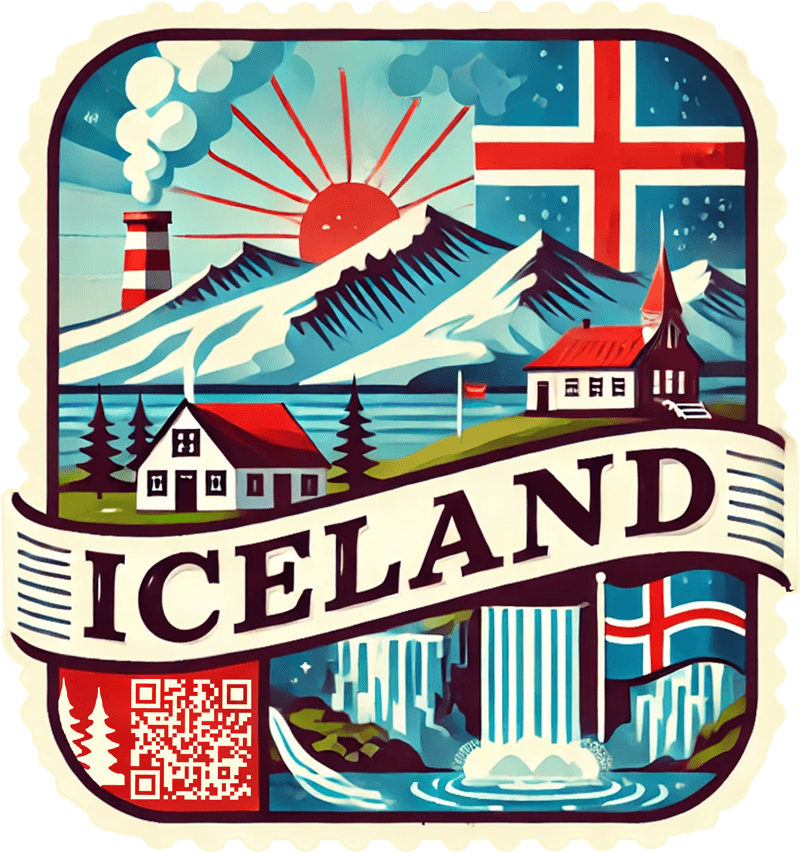 Iceland travel badge