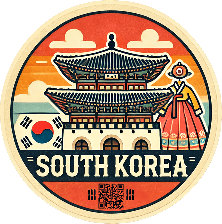 South Korea travel badge
