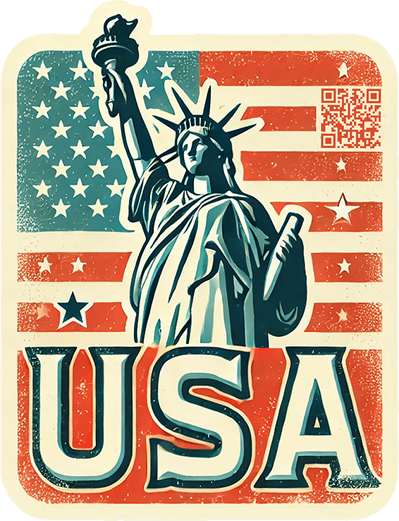 United States travel badge