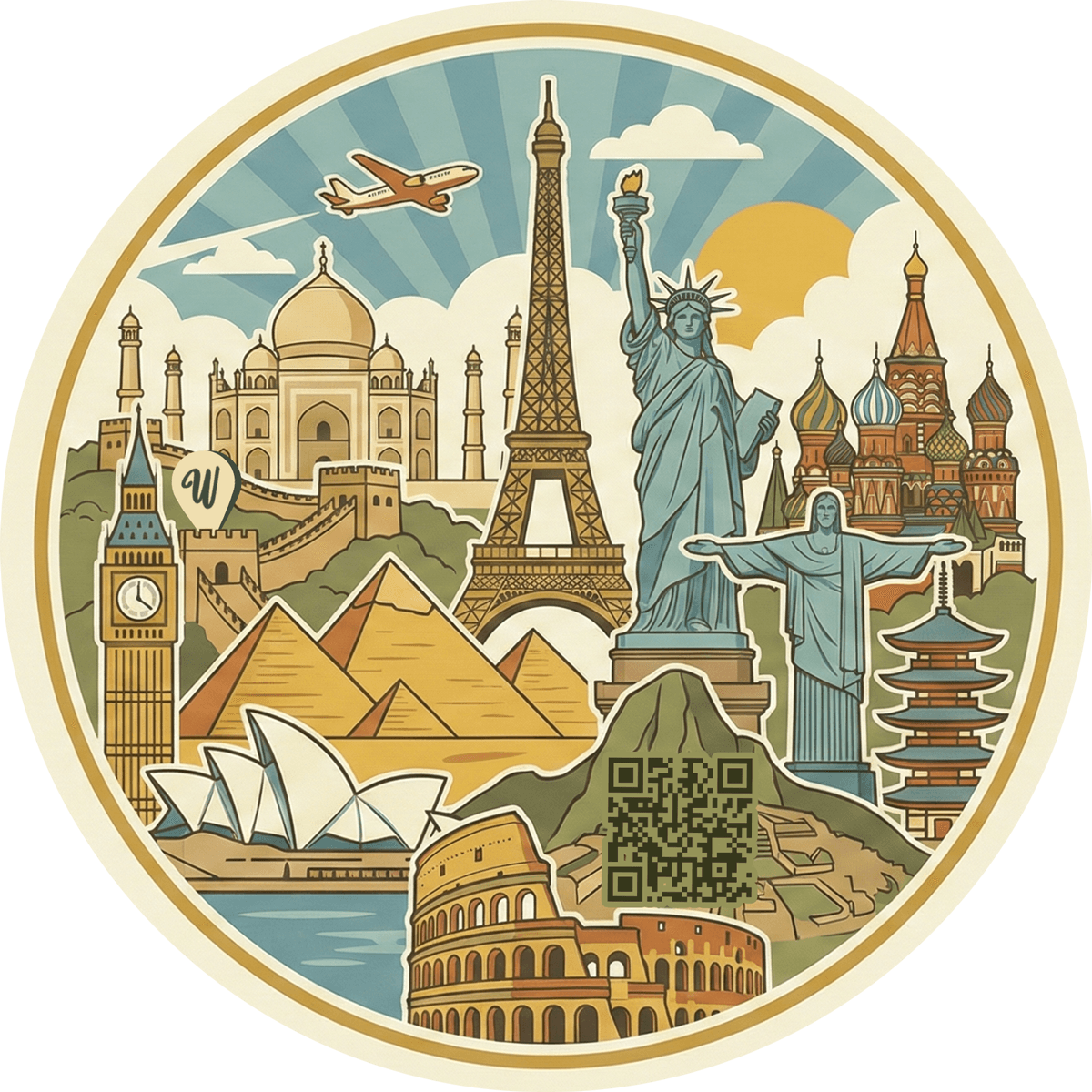 Wander Anywhere travel badge