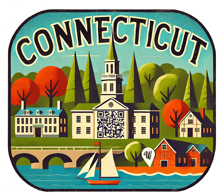 Connecticut travel badge