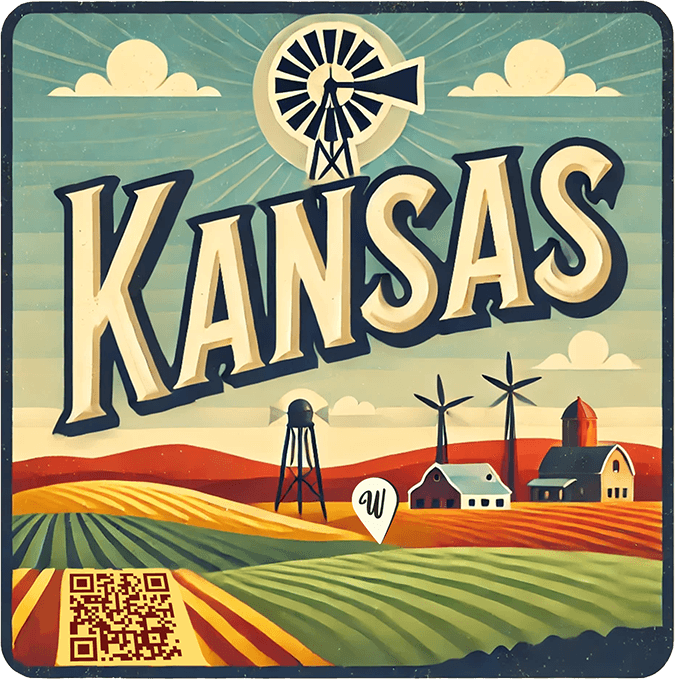 Kansas travel badge